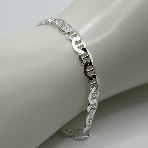 Mens Thick Gucci Mariner Chain Bracelet - 8.5" inches - 925 Italy - Picture 4 of 6